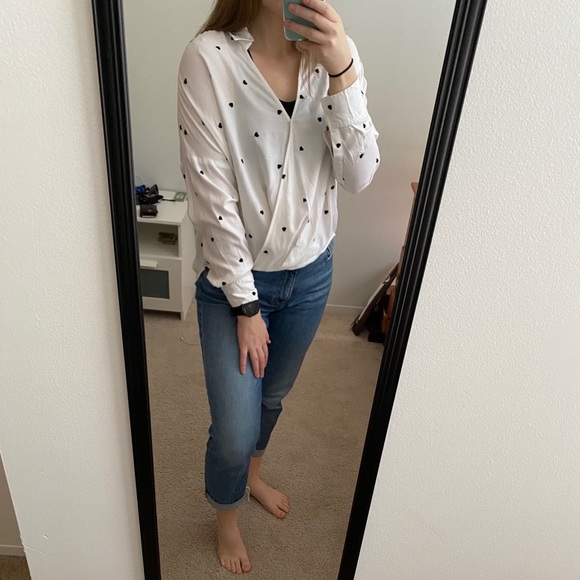 Lou & Grey Tops - Lou & Grey for Loft collared heart top